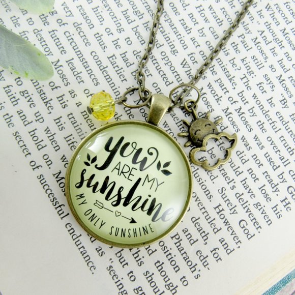 You Are My Sunshine Retro Vintage Style Necklace - Picture 3 of 7